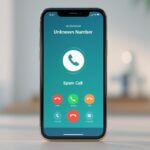 an image suitanble to post as a wordpess eatured image of a cell phone getting a spam likely call