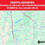 MDOT closes I-55, I-22 lanes for ice removal MDOT closes I-55, I-22 lanes for ice removal