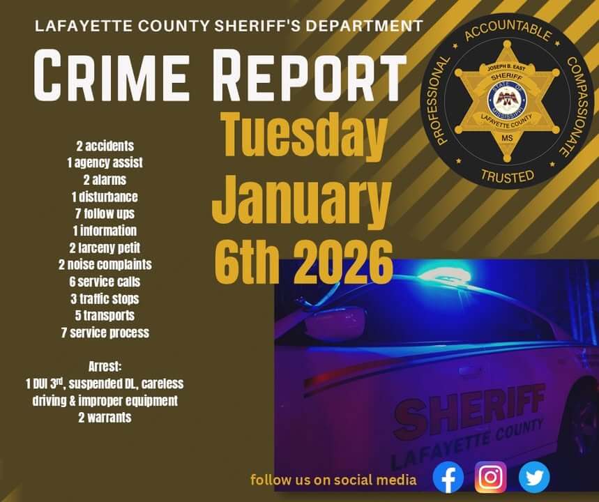 Lafayette County Sheriff's Office Shares Public Reminder