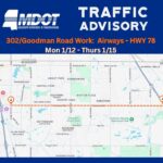 MDOT plans road work on Goodman Road Jan. 12-15 with lane closures MDOT plans road work on Goodman Road Jan. 12-15 with lane closures