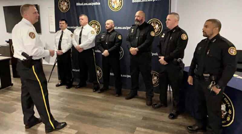 Biloxi Police promote six officers in pinning ceremony
