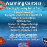 Warming centers open in Oxford; Lafayette County opens Saturday Warming centers open in Oxford; Lafayette County opens Saturday