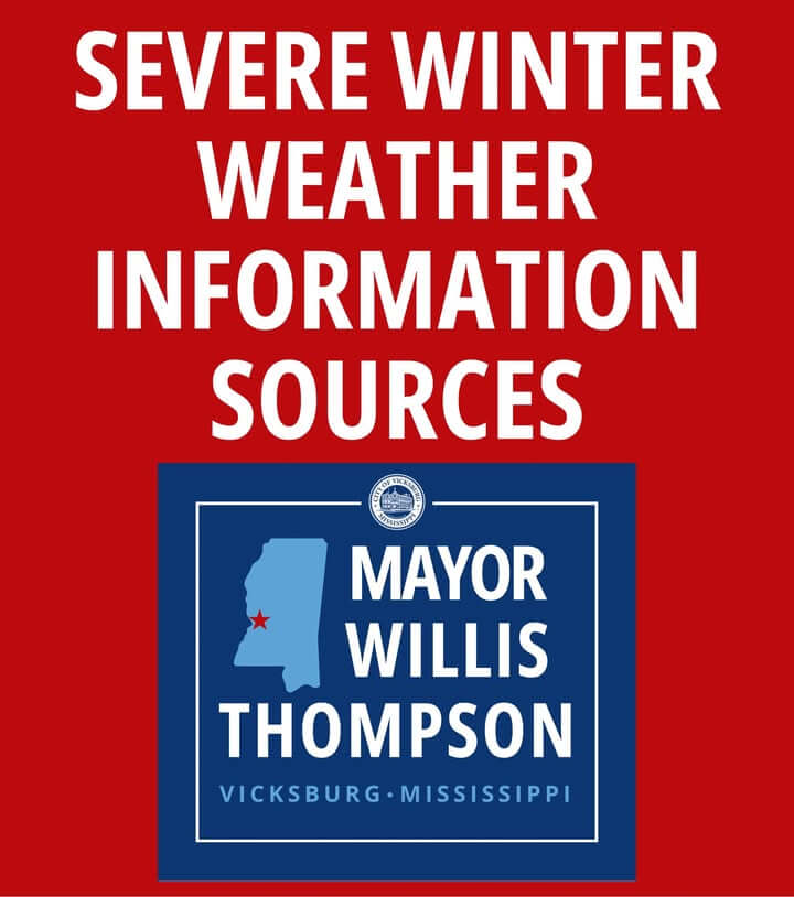 Vicksburg posts verified links for severe winter weather