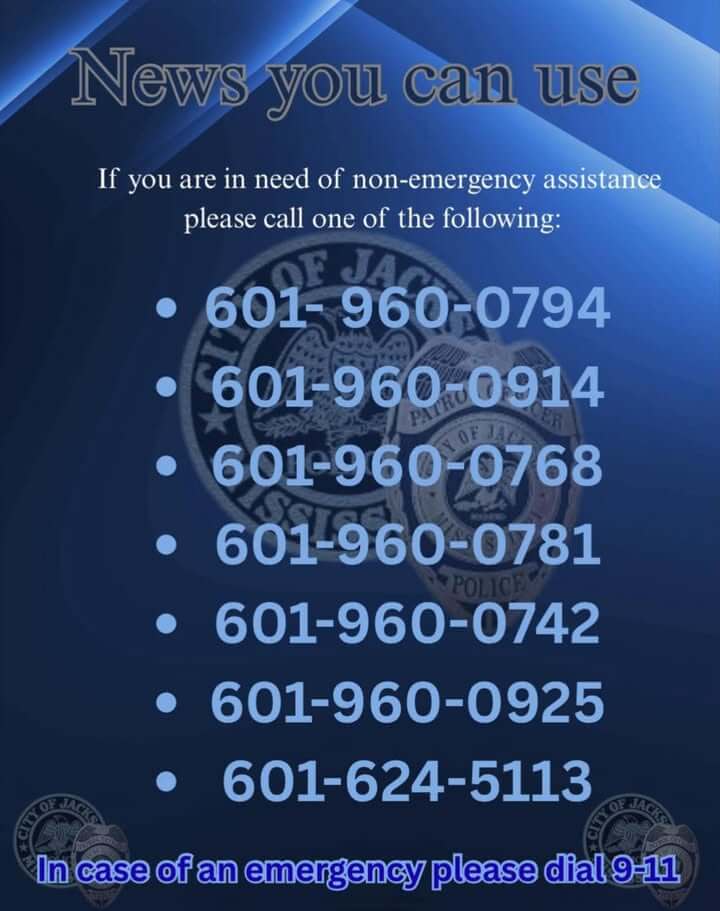 Jackson Police urges use of backup numbers if communications fail