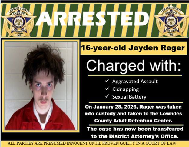 Lowndes County grand jury indicts 16-year-old on felony charges