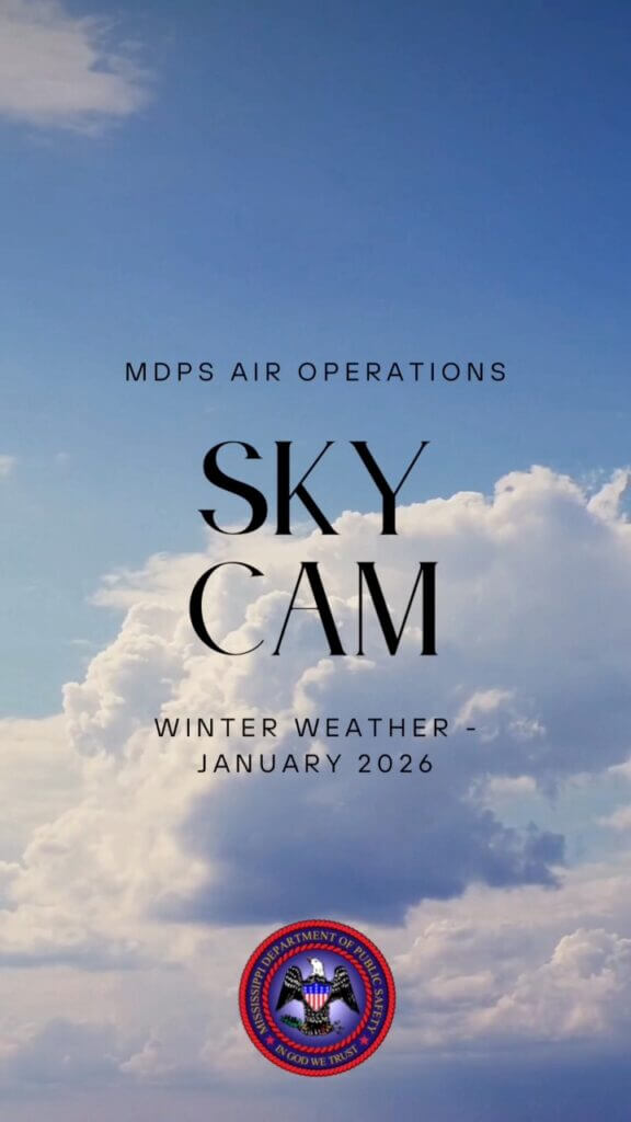 Helicopter footage shows hazardous winter roads in Mississippi