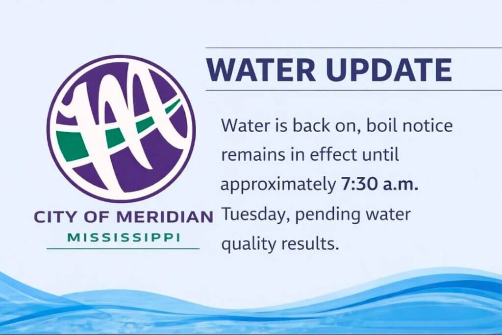 Meridian keeps boil water notice in effect after pipe repair