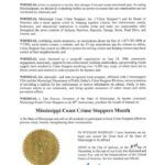 Mississippi Coast Crime Stoppers Month Celebrated in January Mississippi Coast Crime Stoppers Month Celebrated in January