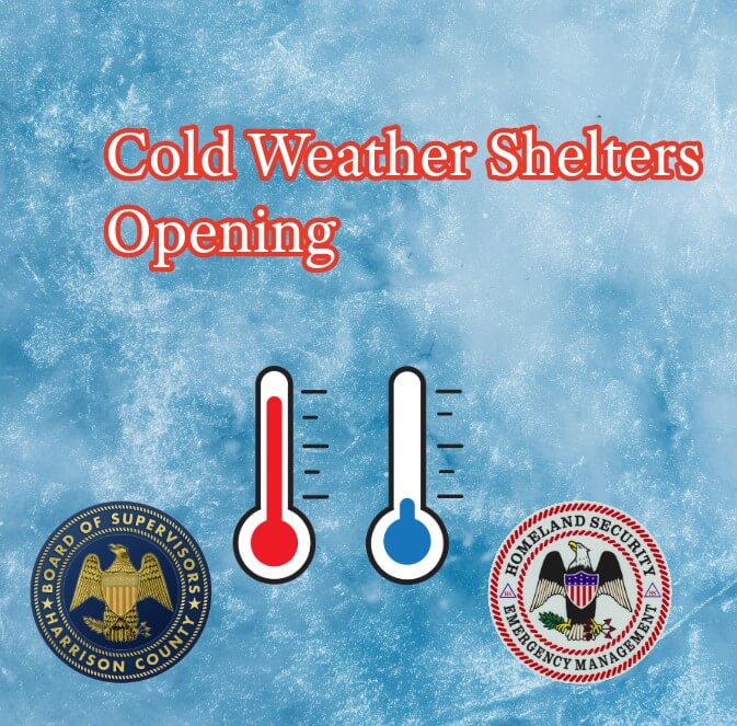 Harrison County Opens Cold-Weather Shelters for December 29-30