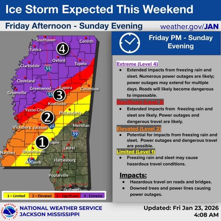 State warns north Mississippi to prepare as freezing rain, sleet likely
