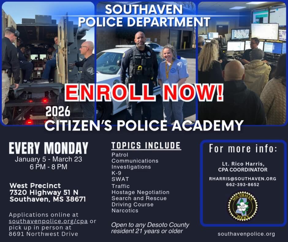 Southaven Police Department Shares Public Safety Message