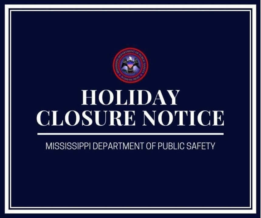 Mississippi Department of Public Safety offices closed for Martin Luther King Jr. Day