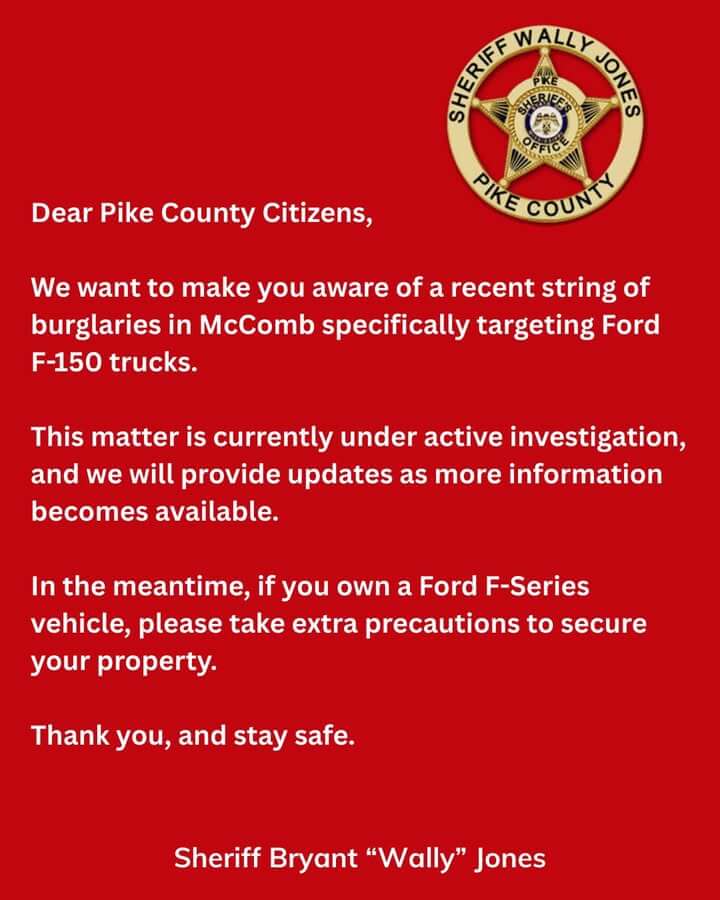 Pike County Authorities Seek Help in Burglary Investigations