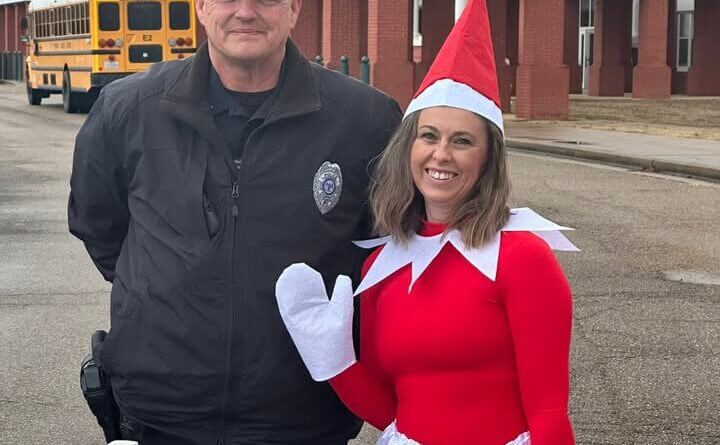 Corinth Police Officer Shares Photos of Elf on the Shelf at Elementary School