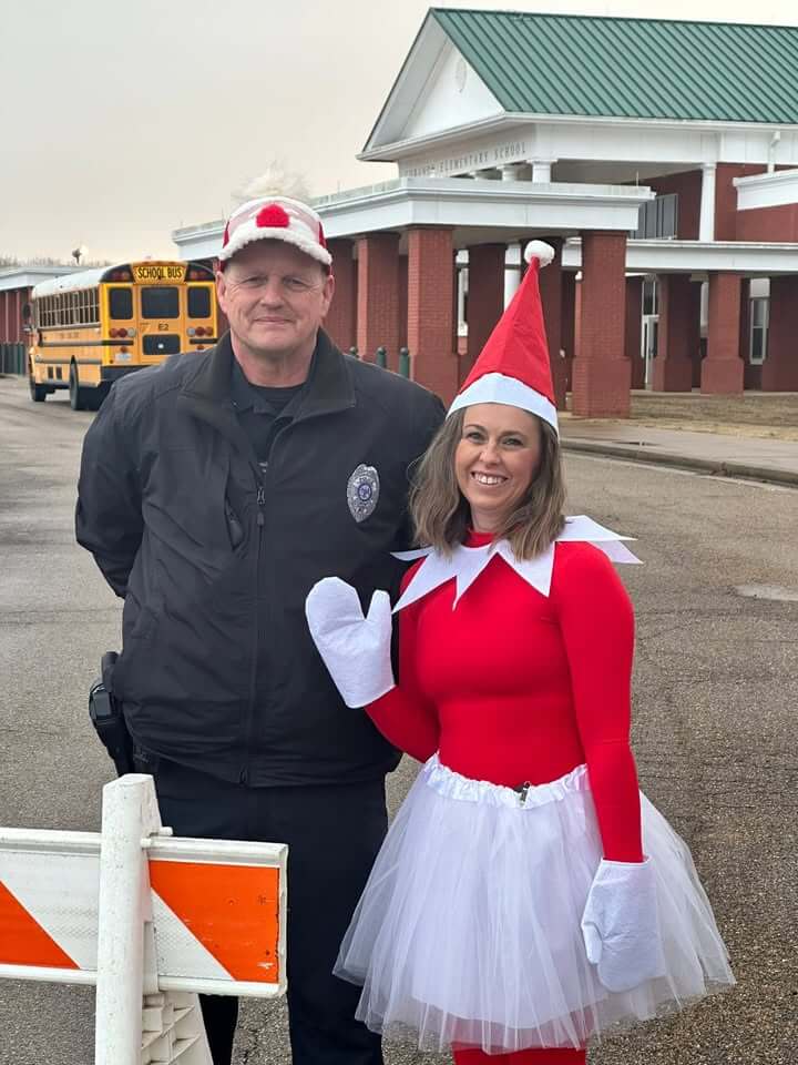 Corinth Police Officer Shares Photos of Elf on the Shelf at Elementary School