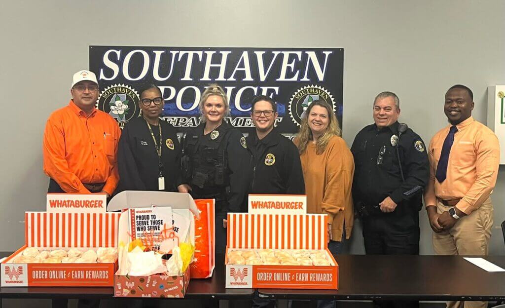 Whataburger Southaven thanks David Robbins for breakfast donation