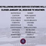 Mississippi closes northern, central driver services stations; southern locations delay opening Mississippi closes northern, central driver services stations; southern locations delay opening