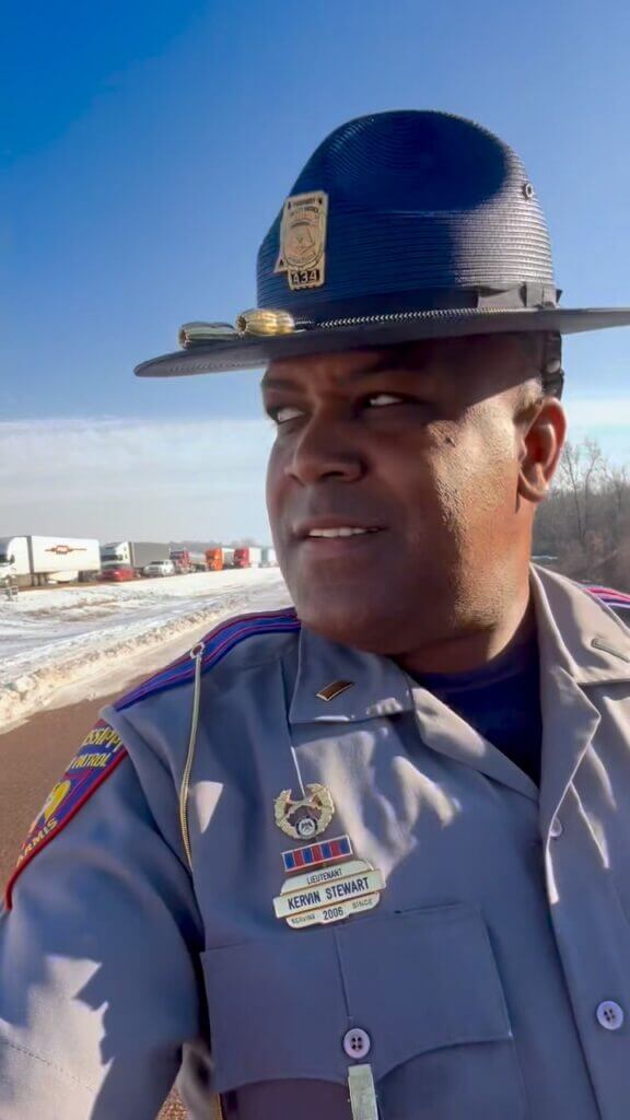 Lieutenant updates drivers on I-55 road conditions in Tate County