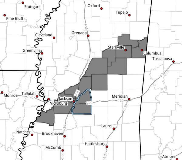 Ice storm warning takes effect in central Mississippi