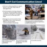 Advisory warns against cutting downed communication lines Advisory warns against cutting downed communication lines