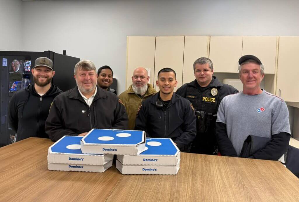 Domino's Pizza provides lunch to department