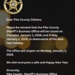 Pike County Sheriff's Office Announces Holiday Office Hours Pike County Sheriff's Office Announces Holiday Office Hours