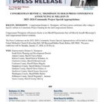 Press conference to announce $1M community funding for Mississippi 2nd District Press conference to announce $1M community funding for Mississippi 2nd District