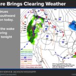 Cold front moves southward through region, clearing expected tonight Cold front moves southward through region, clearing expected tonight