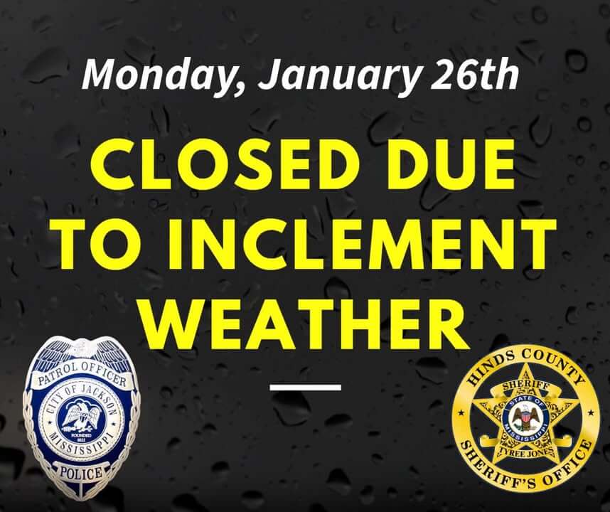 HCSO, JPD close administrative offices Monday over inclement weather