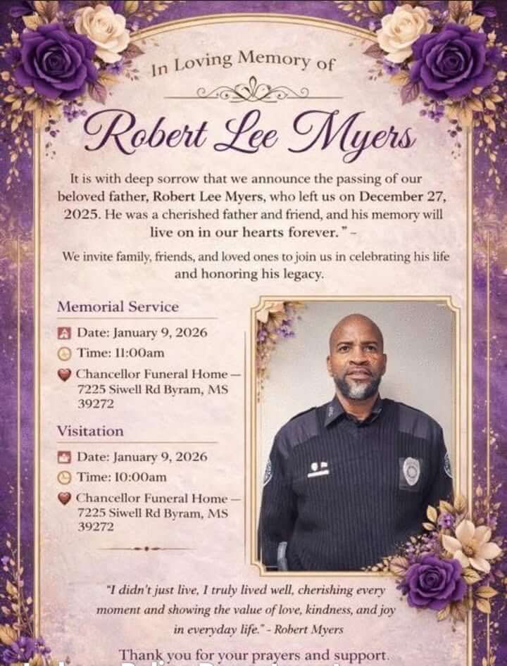 Jackson Police Department Honors Officer Robert Myers at Funeral Service