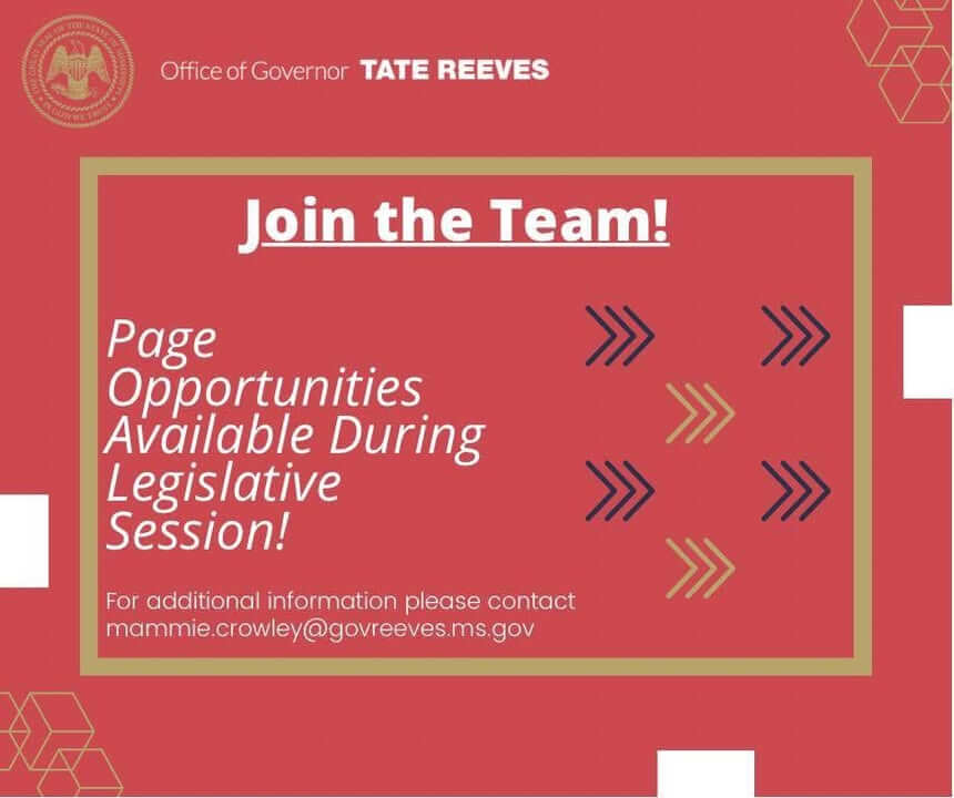 High school students invited to serve as pages in state government