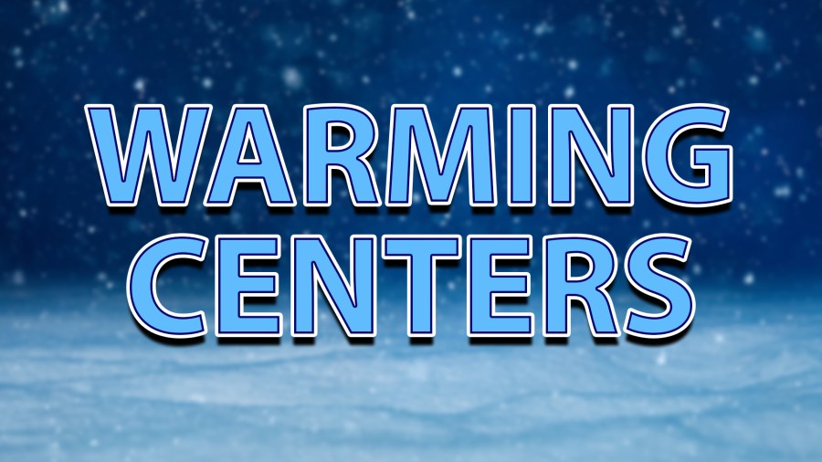 Warming centers remain open through Monday amid dangerous cold