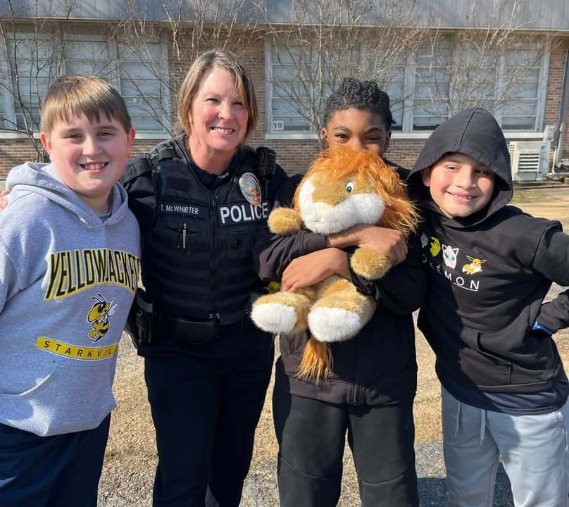 Starkville Police post photos of D.A.R.E. mascot visiting local schools