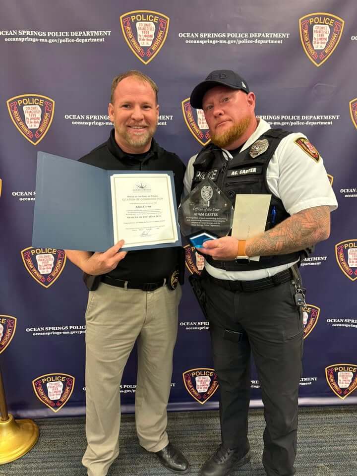 Ocean Springs Police name Officer, Civilian of Year for 2025