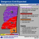MEMA warns Mississippi of dangerously cold temperatures, urges precautions MEMA warns Mississippi of dangerously cold temperatures, urges precautions