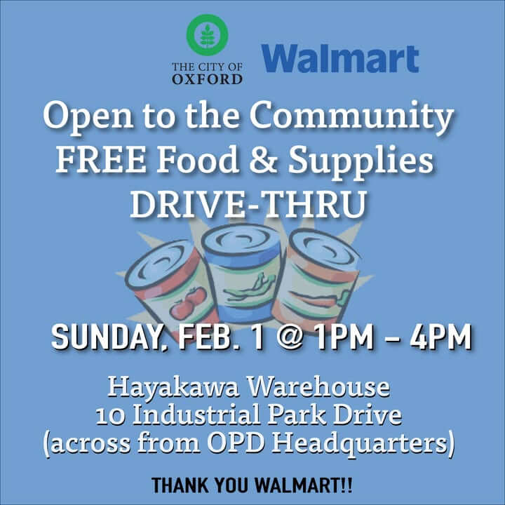 Walmart donates supplies to Oxford community