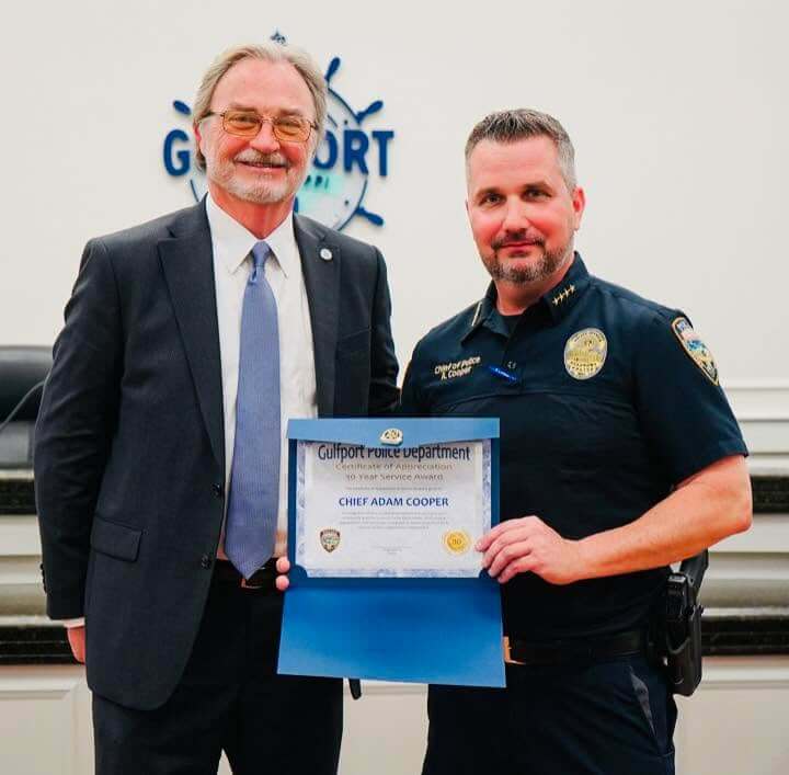 Gulfport police honor officers, dispatcher for years of service