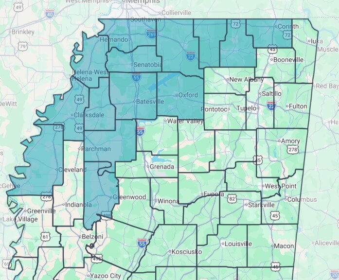 Ice remains on roads, bridges in 14 Mississippi counties
