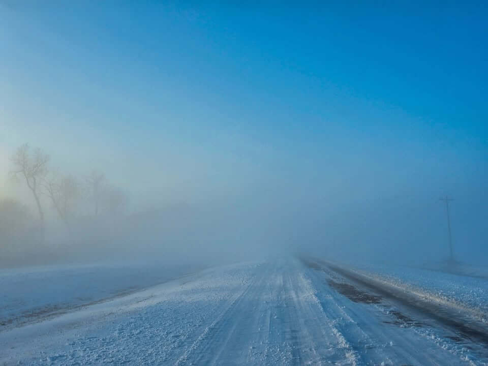 Snow and ice reduce visibility on Highway 61; motorists urged to use caution