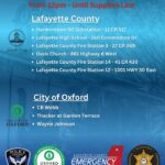 Officials distribute MREs, water at Lafayette County and Oxford sites Officials distribute MREs, water at Lafayette County and Oxford sites