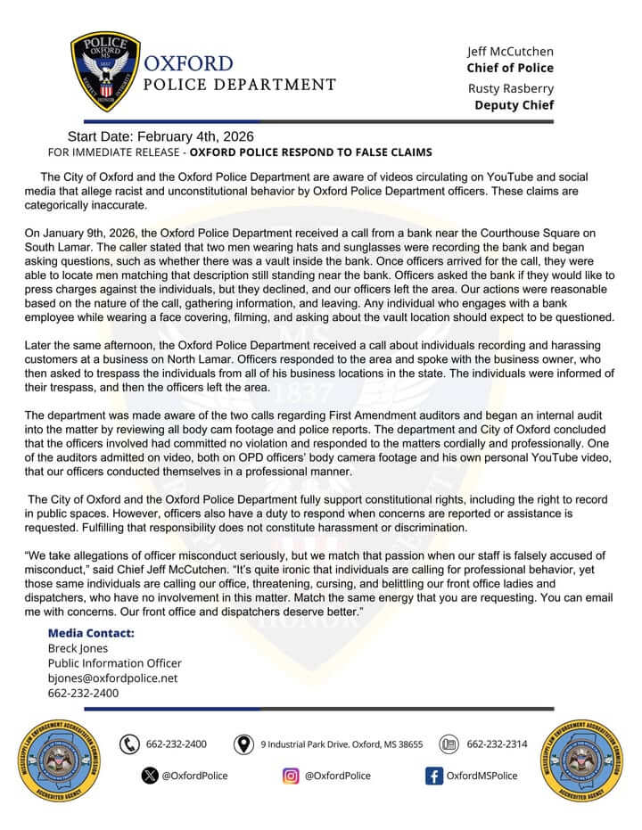 Oxford says review clears police after videos allege misconduct