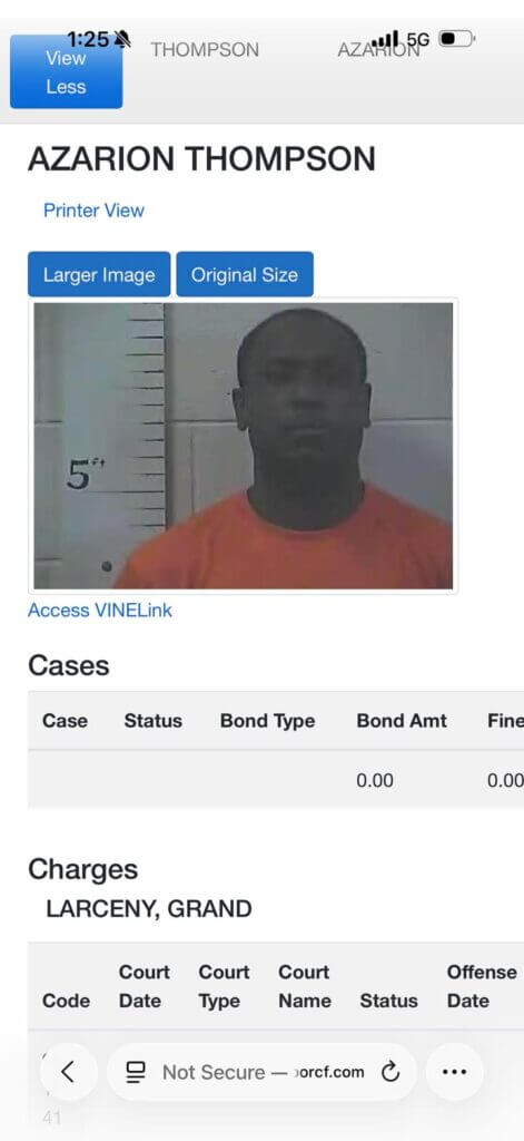 Officials locate Mr. Thompson in Scott County, take him into custody