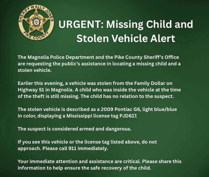 Pike County Sheriff's Office issues emergency announcement