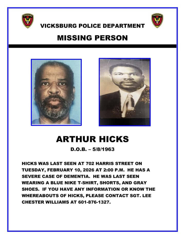 Vicksburg Police post on Facebook