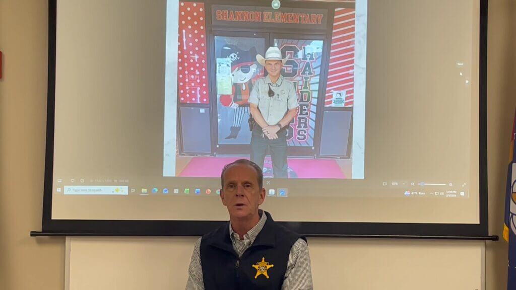Facebook reel names Sheriff Jim H. Johnson, Deputy Richard Haggard