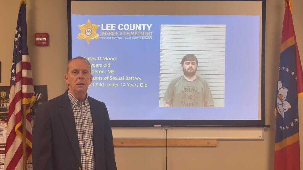 Sheriff Jim H. Johnson announces arrest