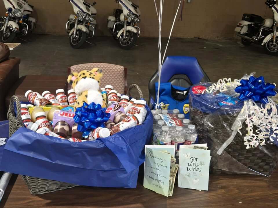 Jackson officers visit ill corporal during recovery