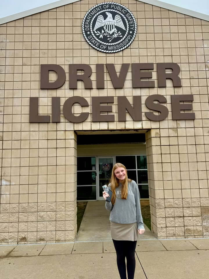Anna Claire gets learner's permit in Mississippi