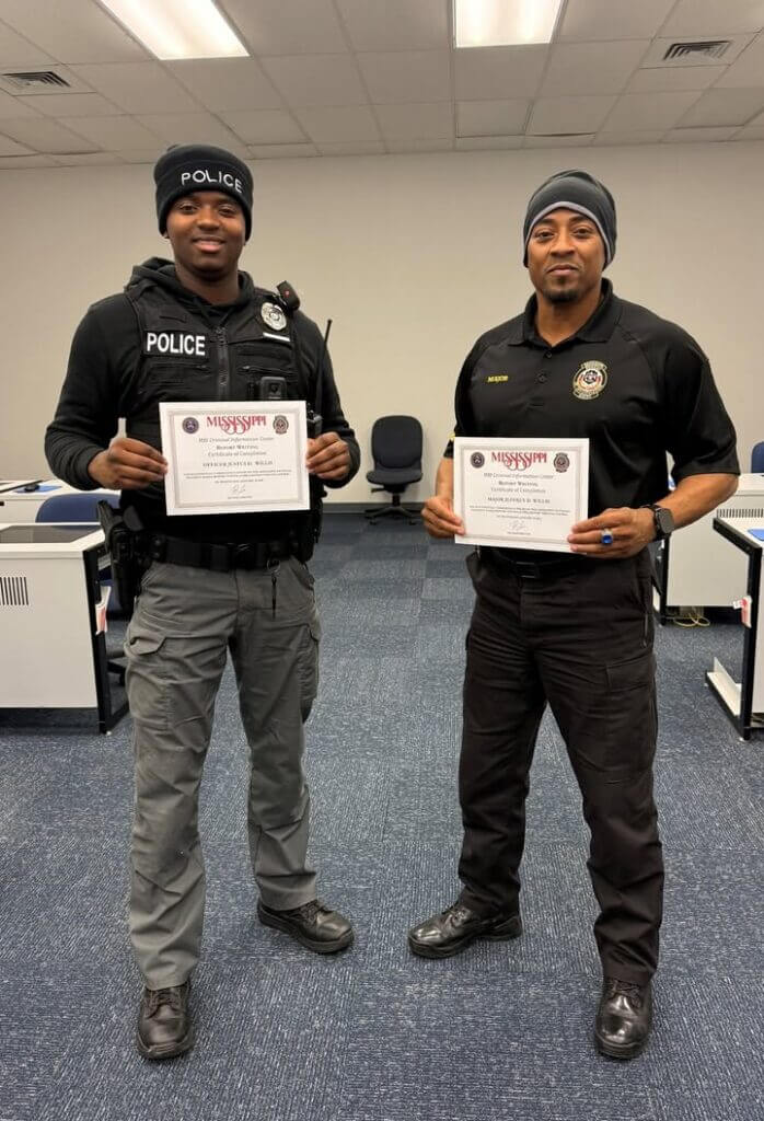 Mississippi investigator, son complete NIBRS report-writing training