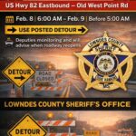 U.S. 82 Eastbound closes at Old West Point Road; detour in place U.S. 82 Eastbound closes at Old West Point Road; detour in place
